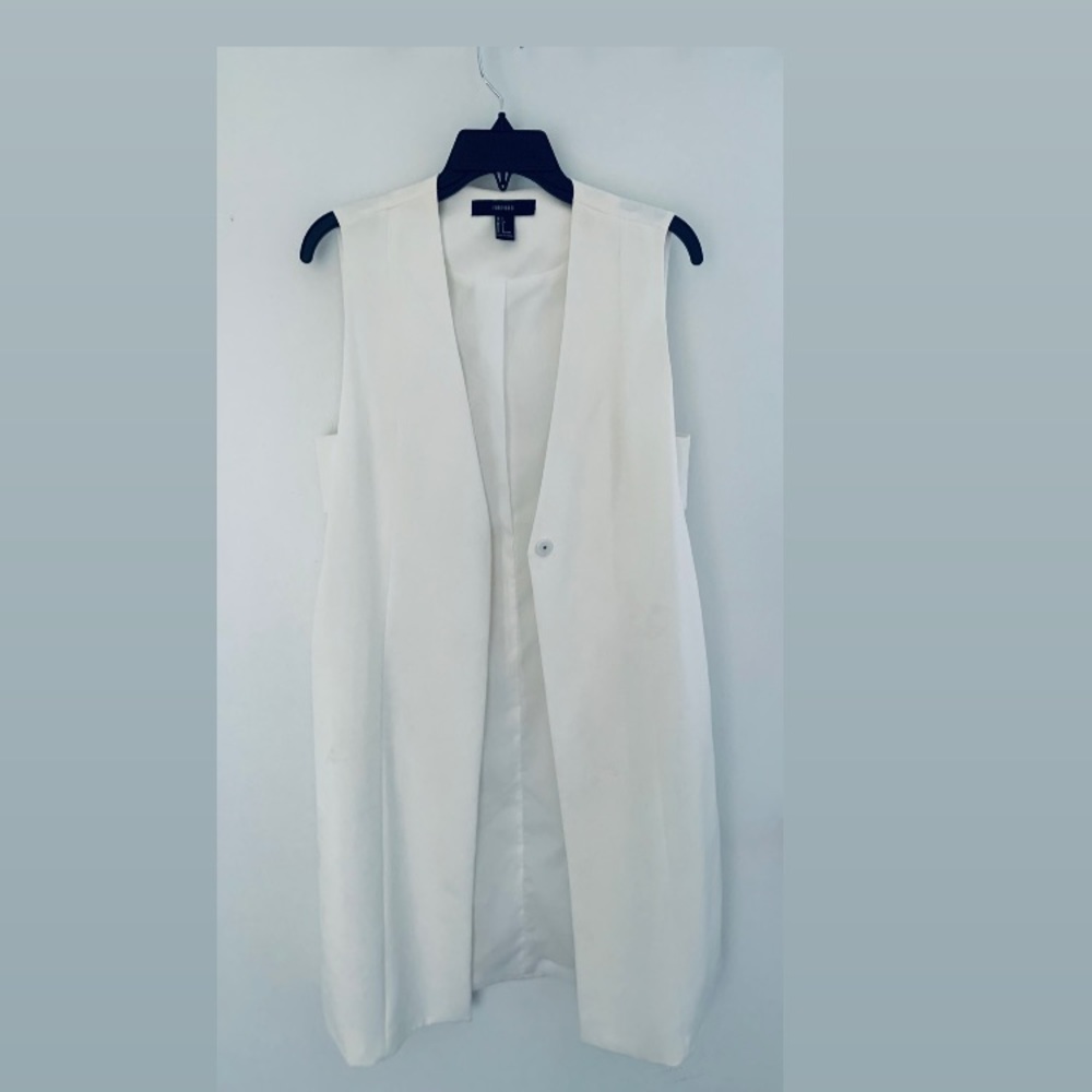 White longline vest